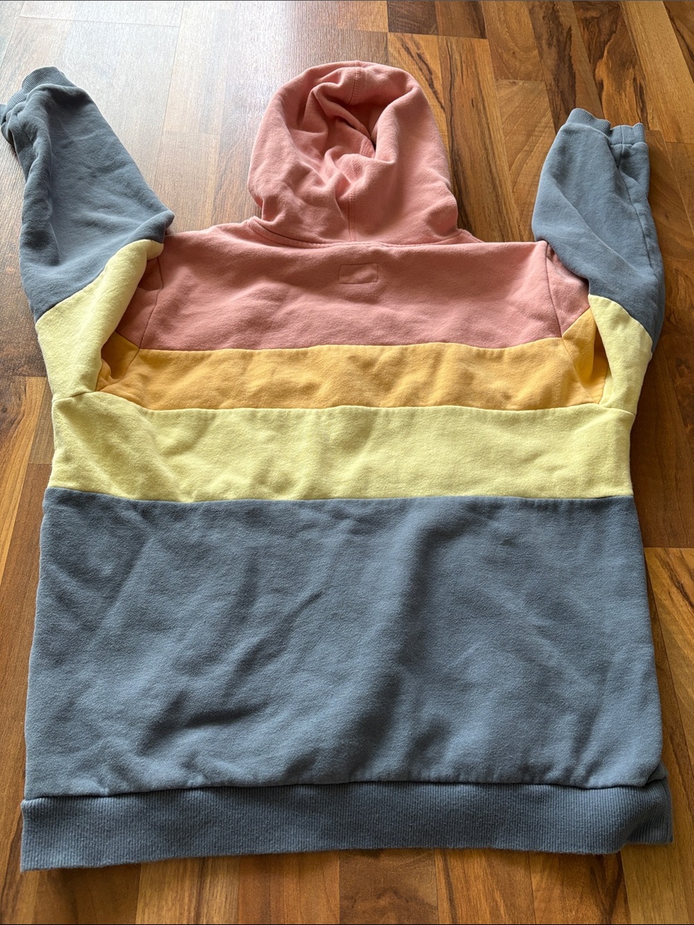 Marine Layer Woman’s Pastel Stripe Pullover Hoodie - Pink, Yellow, Cream, Blue - Picture 6 of 10